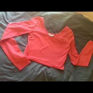 🔮Coral Cropped Long Sleeve